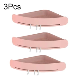 Bathroom Shelf Organizer Shower Storage Rack Corner Shelves Wall Mounted ABS Toilet Shampoo Holder Snap Up Bathroom Accessories
