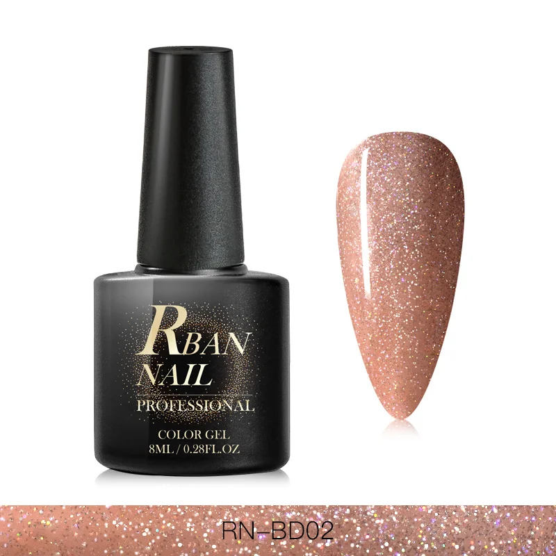 S08300 RBAN NAIL 8 мл гель для ногтей с блестками Набор лаков гибридный Цвет Полупостоянный носок от длительного действия светодиодный лак для ногтей набор маникюрные инструменты - Цвет: S08300