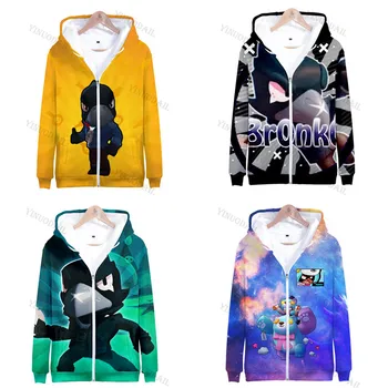 

Crow Shooter Kids Hoodie Leon Shooting Game Spike 3D Print Sweatshirt Tops Boys Girls Brawling Cartoon Star Tops Teen Clothes