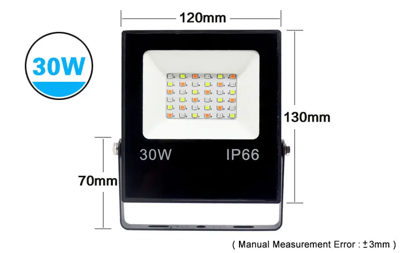 Горячая RGB IP65 50 Вт 30 Вт 10 Вт Светодиодный прожектор светильник SMD светодиодный прожектор отражатель светодиодный пульт дистанционного управления уличный светильник ing