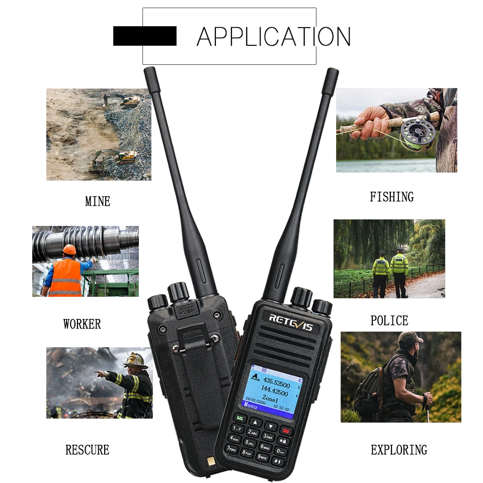 RETEVIS RT3S DMR радио цифровая рация с GPS DMR Ham Радио Amador 5 Вт VHF UHF двухдиапазонное шифрование Совместимо с Mototrbo