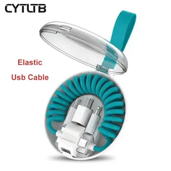 

Spring Coiled Usb Cable For Iphone Android Devices Type-C To Micro-Usb To Usb-A To W/Usb-C All 6 3 In 1 One Multi Charging Cable