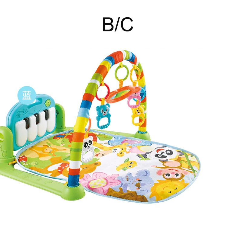 Música do Bebê Tapete de Jogo Almofada de Quebra-cabeça Brinquedo do Bebê Presente do Bebê Teclado Piano Educação Prateleira Fitness Rastejando Esteira Diversão Criança Brinquedo 7 Academia de bebê