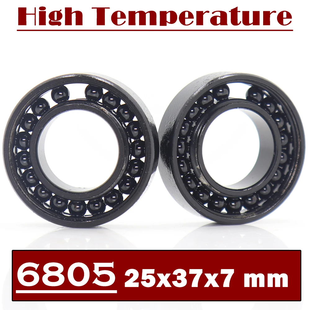 

6805 High Temperature Bearing 25*37*7 mm ( 2 Pcs ) 500 Degrees Celsius Thin Section Bearings Full Ball Bearing