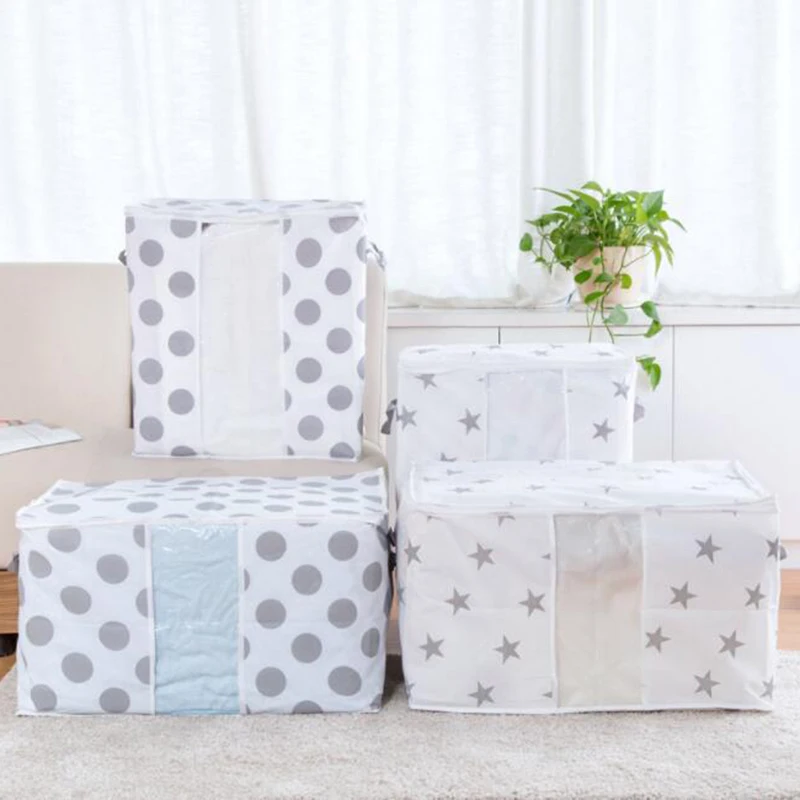 Large Non-Woven Clothes Quilt Storage Bag Box Organizer Home Garden Organizing