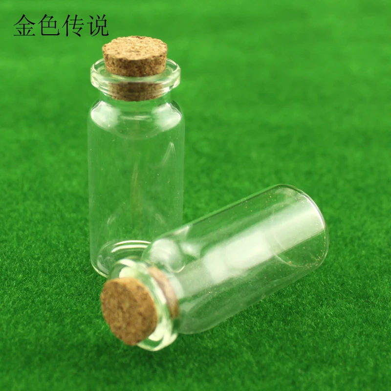 

Cork glass bottle 10ml Pudding bottle mini container bottle lucky star bottle DIY house model decorative bottle