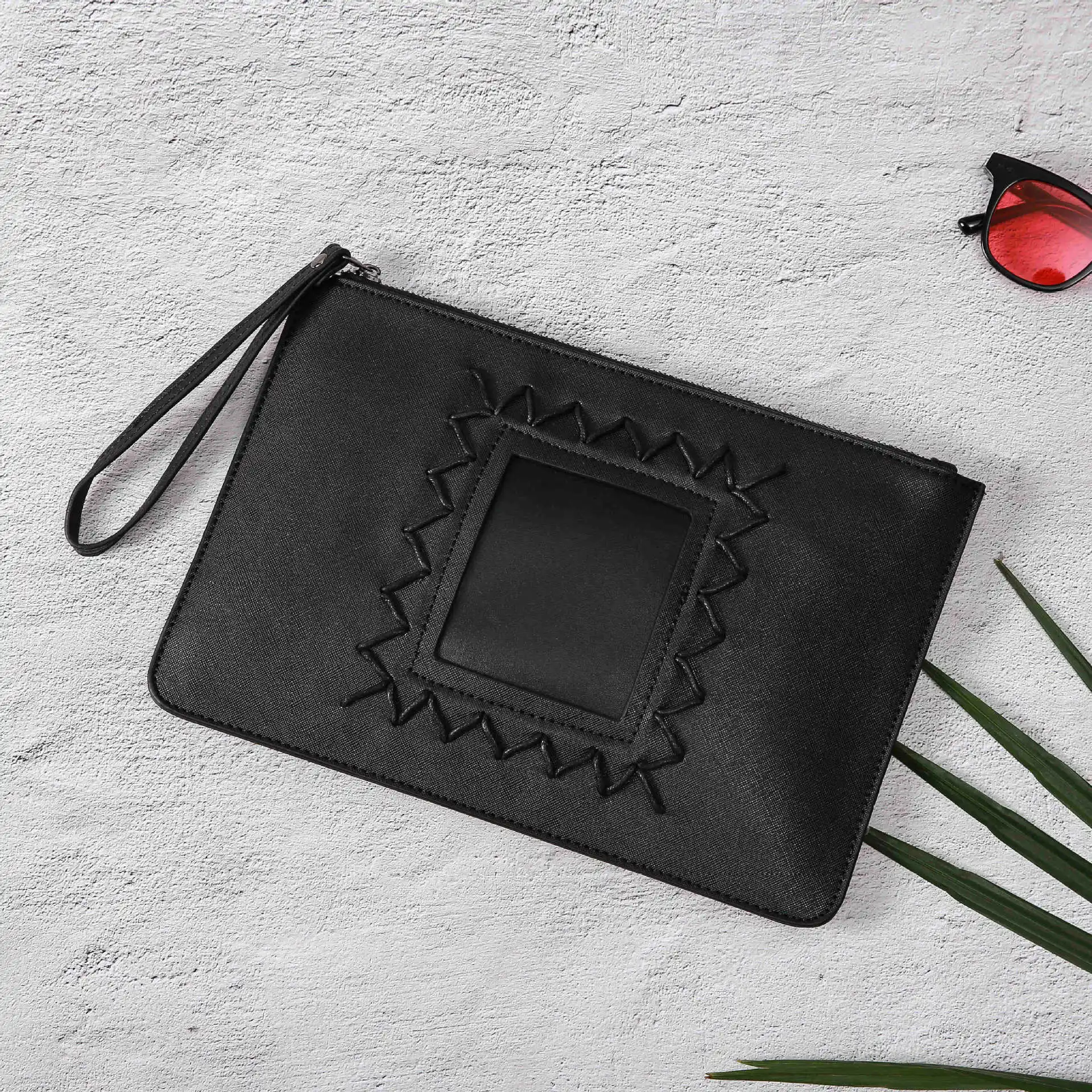 

2019 fashion ipad clutch bag new men's handbags Korean version of simple handbags wrist bag street fashion leather