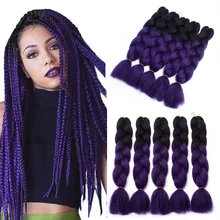 Африканские аксессуары для волос дреды парик черный двухцветный градиент Большие волокна коса парик Головные уборы синтетические плетеные волосы
