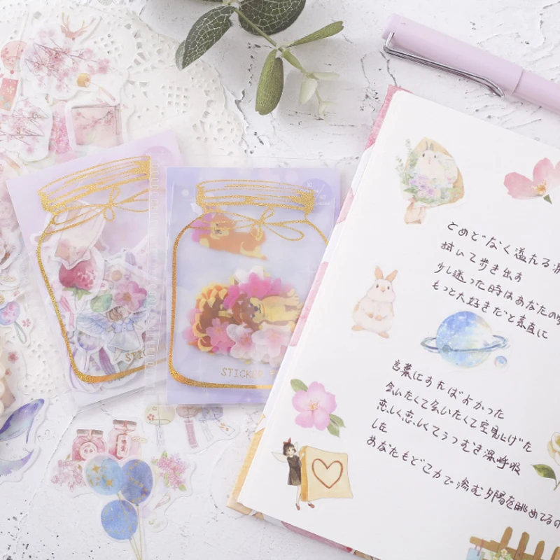 

30packs Dreamy Girl Scrapbook Sticker Kawaii DIY adesivos Phone Deco Sticky Notes Dairy Deco book Stickers
