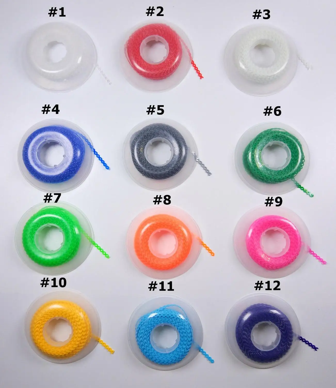 

50 Rolls Elastic Chains Dental Orthodontic Super Elastics Memory Chain Long Short Continuous Ties to Hooks Brackets 15FT/Roll