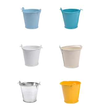 

Mini Flower Pot Metal Barrel Plant Succulent Plant Flowerpot Home Office Decorations