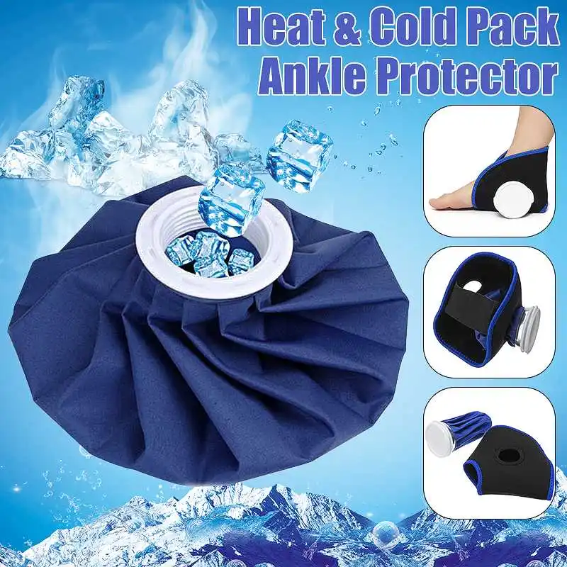 

6'' Ice Bag Pack+Protector Elastic Tie Belt Set Reusable Knee Head Leg Injury Pain Relief Ice Bag Health Care First Aid