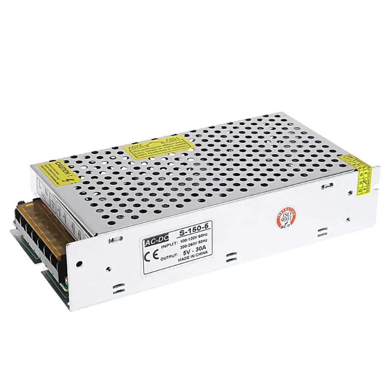AC 100-260V к DC 5V 30A 150W переключатель питания Драйвер адаптер светодиодные ленты светильник E65B