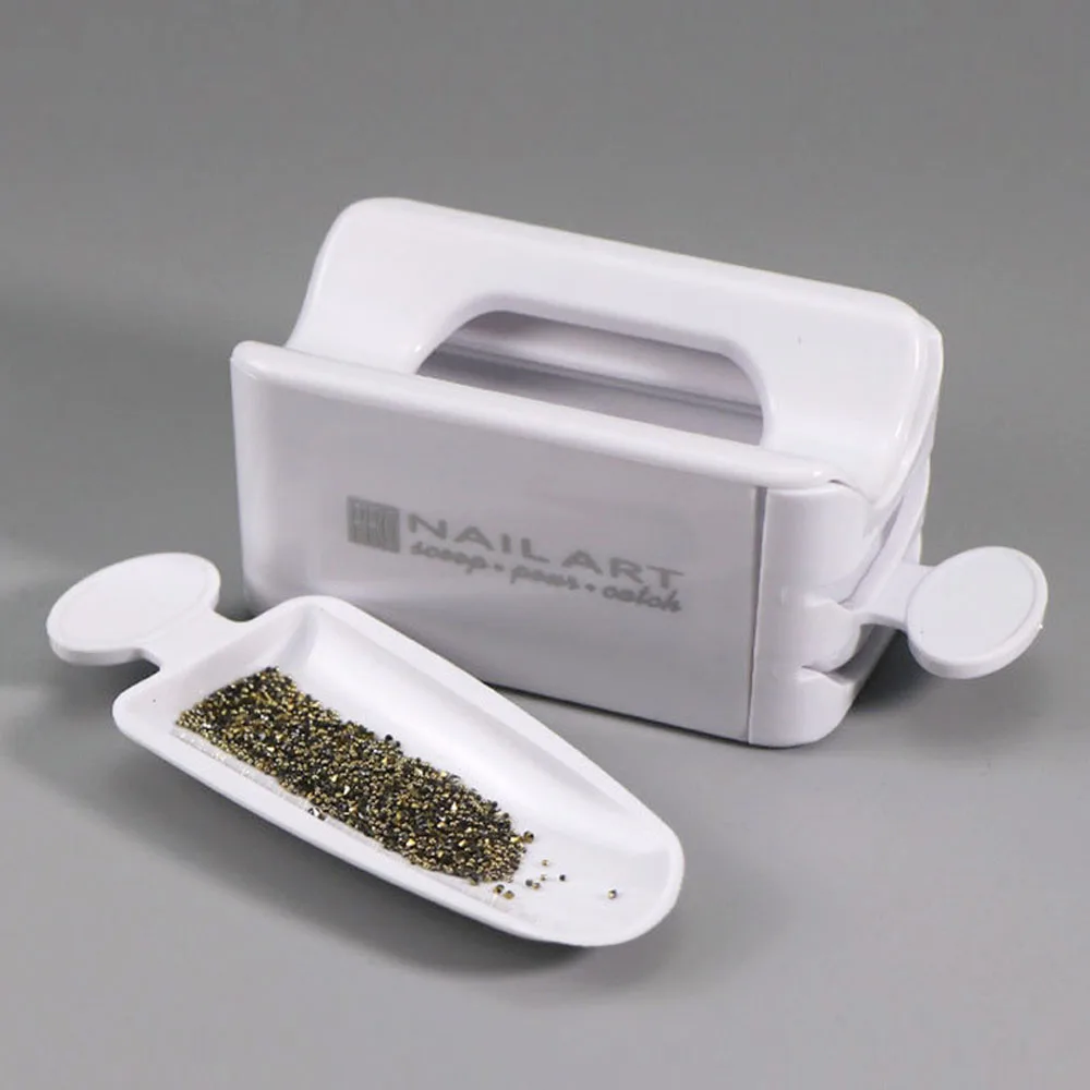 

1 Pc Portable Dipping Powder Recycling Tray Nail Glitter Rhinestones Storage Box Manicure Mold Tray Holders Tool Nail Box Tr#29