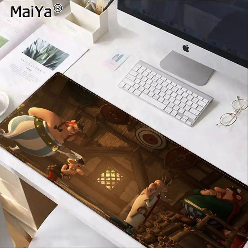 Lock Edge 40X90cm Игровой коврик для мыши Maiya Cool Asterix Obelix из натурального каучука, Настольный коврик,, большой коврик для мыши, коврик для клавиатуры - Цвет: Lock Edge 40X90cm