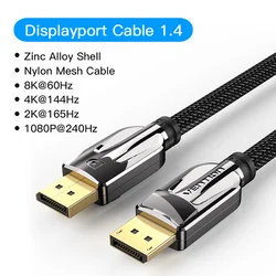Vention 8K DisplayPort Cable - Premium 3m Display Connector for High - Resolution Displays (HCA Black 1.4)