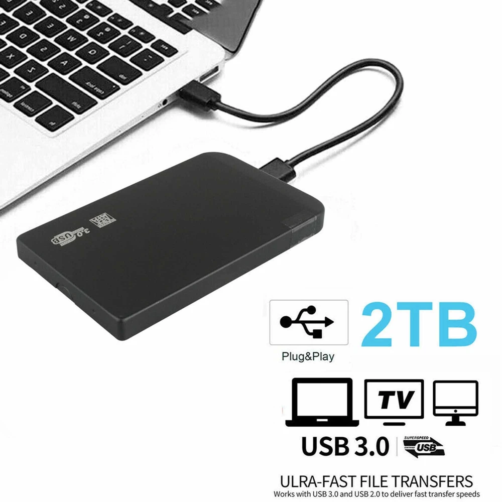Disque Dur Externe, Ultra Mince USB 3.0 Disque Dur 2,5 Pouces Interface USB  3.0 pour TV (1 to) : : Informatique