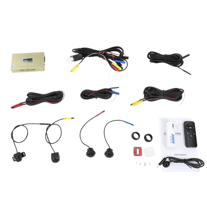 Car Parking Assistance Panoramic 360° Rearview Camera System With Monitor System 