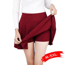 M-5XL, Женская юбка-пачка большого размера, школьная короткая юбка, брюки, лето, 10 цветов, мини юбки с высокой талией, Faldas Mujer, Прямая поставка
