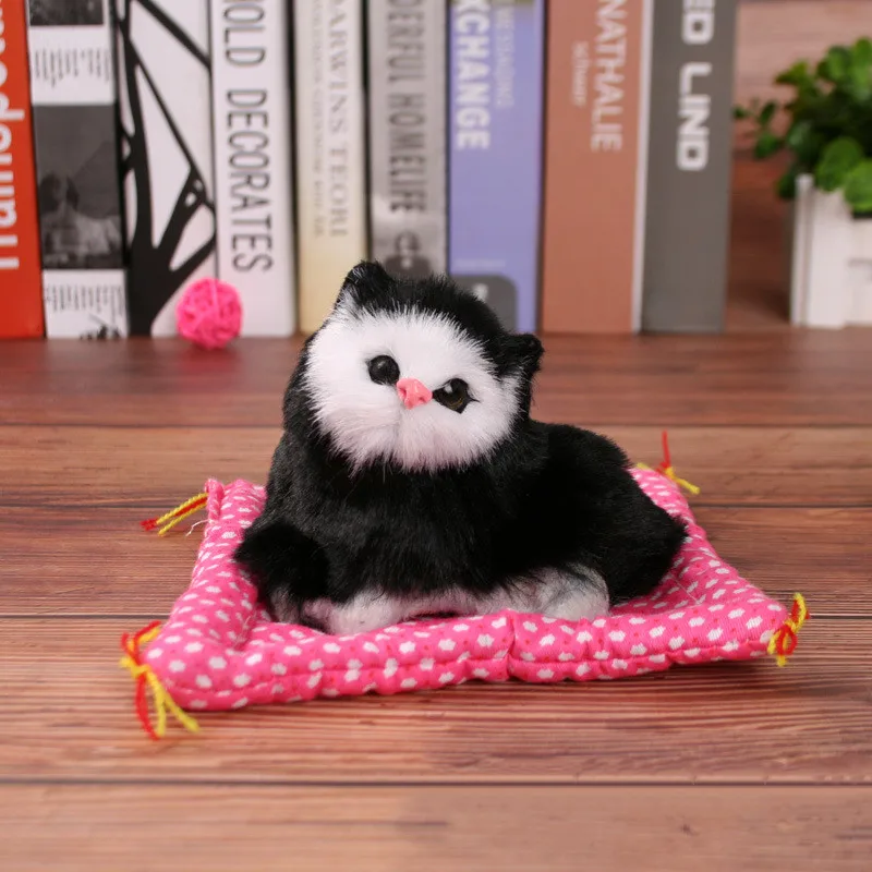 1 шт. Kawaii Моделирование Плюшевые игрушки для кошек пресс звучащие котята чучела кукла украшение для дома Рождественские подарки на день рождения