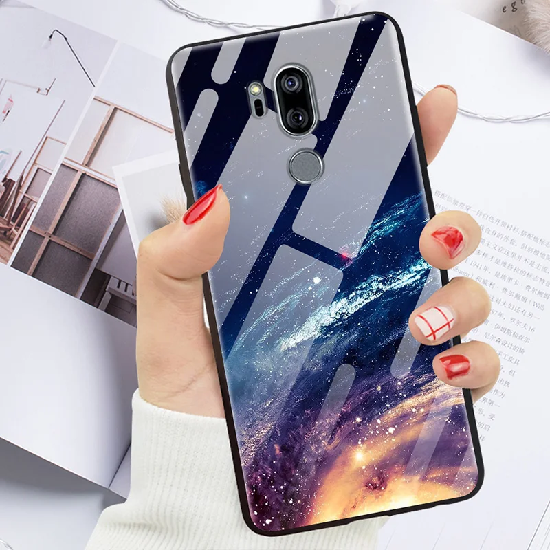 Чехол для LG G7 ThinQ из закаленного стекла, планета космос, чехол для LG G7 ThinQ LG G7+ стеклянный чехол для LG G 7 ThinQ G710EM G710N Capa