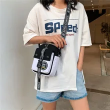 Новое поступление, Холщовая Сумка, женская сумка, Новая Стильная летняя сумка в студенческом стиле с широким ремнем, маленькая тканевая сумка, квадратная сумка на бретельках