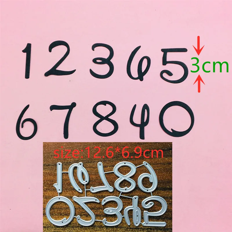 

3cm number letter Alphabe Metal Cut Dies Stencils for Scrapbooking Stamp/photo album Decorative Embossing DIY Paper Cards