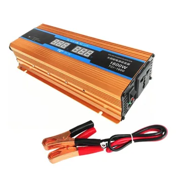 

Portable 1500W Car Power Inverter DC12V to AC110V Dual USB Charger Converter Aluminum Alloy High Efficiency Converter Hot New