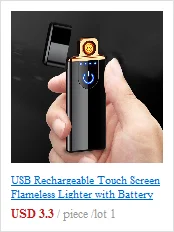 2-в-1 сигареты Чехол Коробка Зажигалка для курения, беспламенная, Алюминий сплава USB Перезаряжаемые Зажигалка Ветрозащитная Зажигалка зарядка через usb