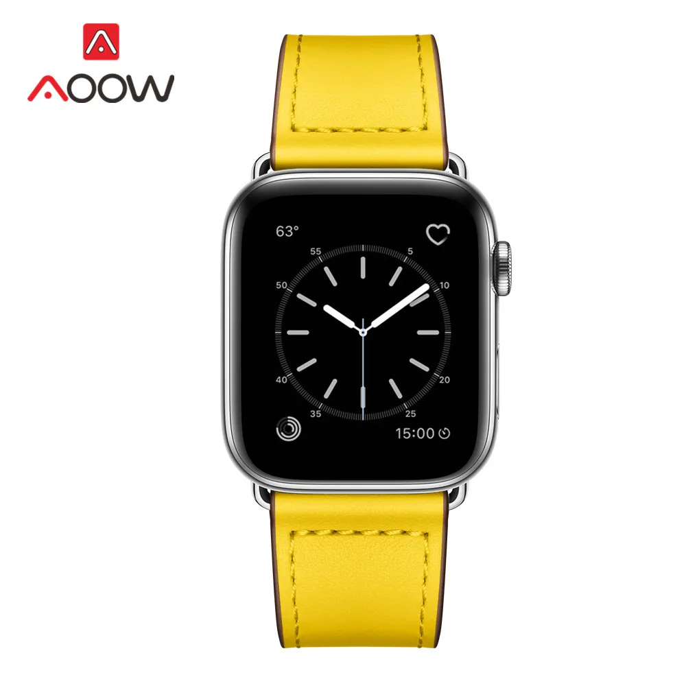 Ремешок из натуральной кожи для Apple Watch 4, 40 мм, 44 мм, 38 мм, 42 мм, высокое качество, для мужчин и женщин, ремешок для часов, браслет для iWatch 1, 2, 3