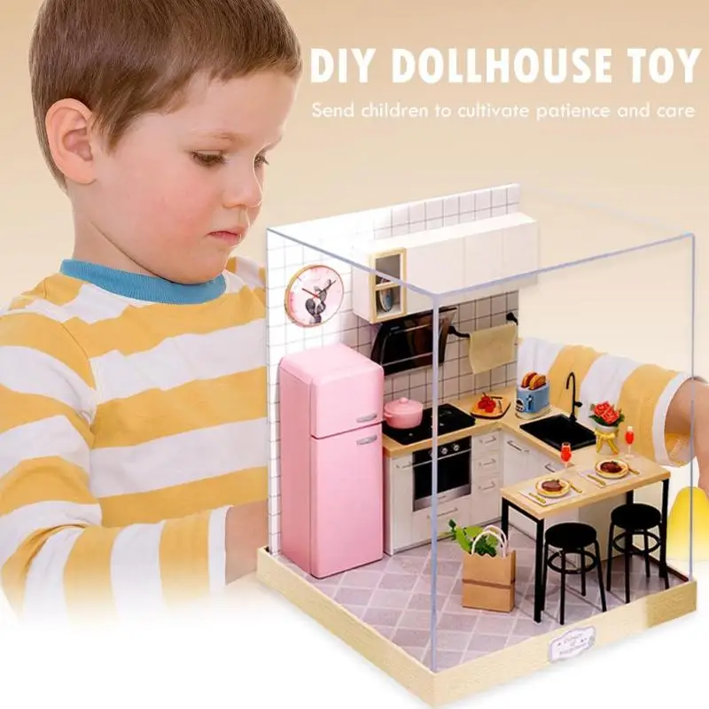 DIY кукольный домик детские развивающие игрушки Детский интерес Улучшенная практическая функция мебельный комплект Улучшенная