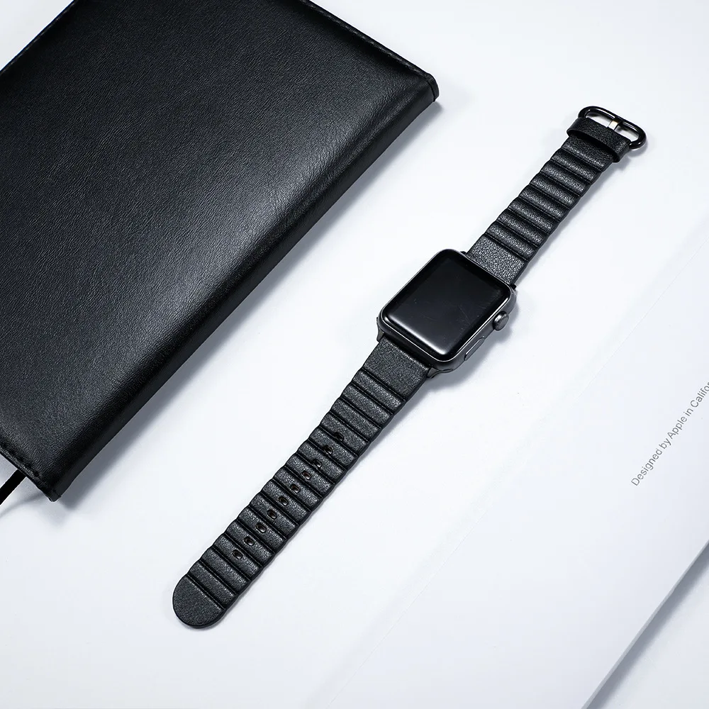 Браслет pulseira для iwatch, кожаный ремешок correa для apple watch 5, ремешок 38 мм, 42 мм, 44 мм, 40 мм, ремешок серии 5, 4, 3, 2, 1, Wrisband