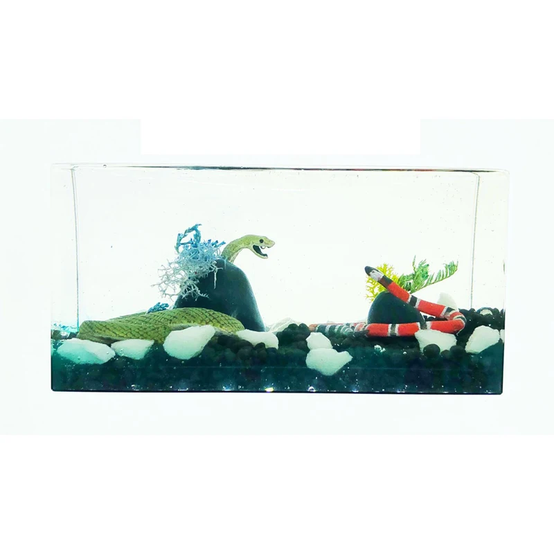 Handicrafts Resin Zodiac Viper Crystal Animal Qi Tan Resin Decoration Car Decoration Creative Gift