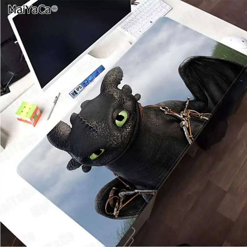 Подарочный коврик для MaiYaCa мальчика, Как приручить дракона, DIY дизайн, игровой с узором, коврик для мыши,, большой коврик для мыши, коврик для клавиатуры - Цвет: Lock Edge 40X90cm