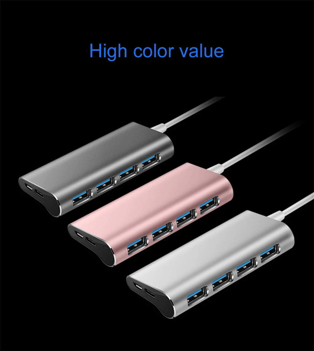 Мульти USB 3,0 usb-хаб высокоскоростной 3 порта type C Micro USB интерфейс USB концентратор 3,0 все в одном для ПК Компьютерные аксессуары