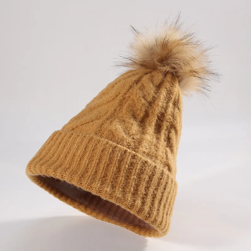 Зимняя вязаная шапка millinery в Корейском стиле, модная осенняя и зимняя ветрозащитная велосипедная Высококачественная Мягкая шерстяная шапка - Цвет: 1