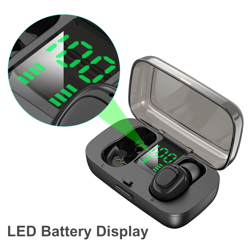 TWSWireless Bluetooth 5 0 Earphones Charging Box Wireless Headphone 6D Stereo Sports Waterproof Earbuds Headsets With Microphone