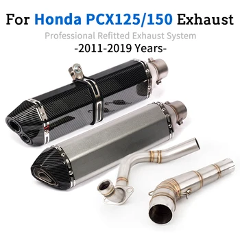 

PCX 125 150 Motorcycle Exhaust Full System Modified Front Middle Link Pipe Slip On For PCX125 PCX150 2010-2019