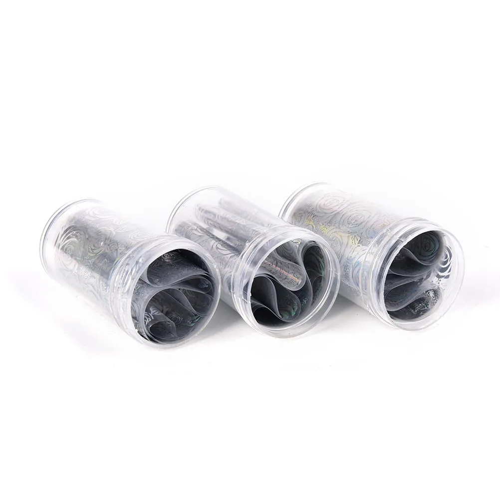 Hot Sell 1 Roll Reflective Nails Foil Transfer Stickers Laser Rose Flower Design Manicure Decals For Nail Art Decoration 4*100cm