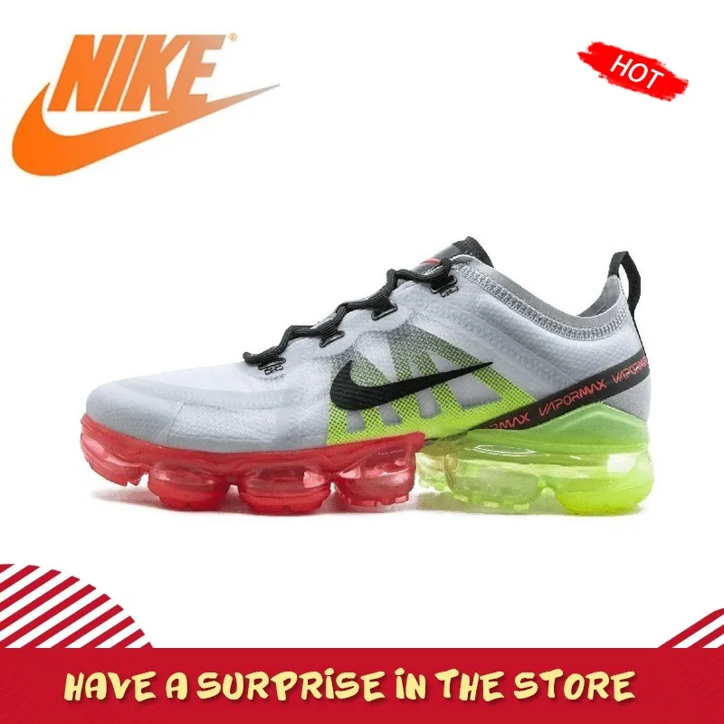 Оригинальный Nike Оригинальные кроссовки Air VaporMax Для мужчин без носка, беспатная "дышащая" поддержка спортивные Одежда высшего качества 2019