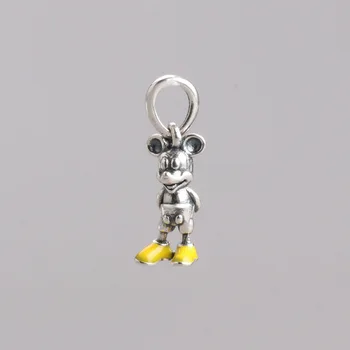 

S925 Sterling Silver Mickey Pendant Fit Original Charms Necklace