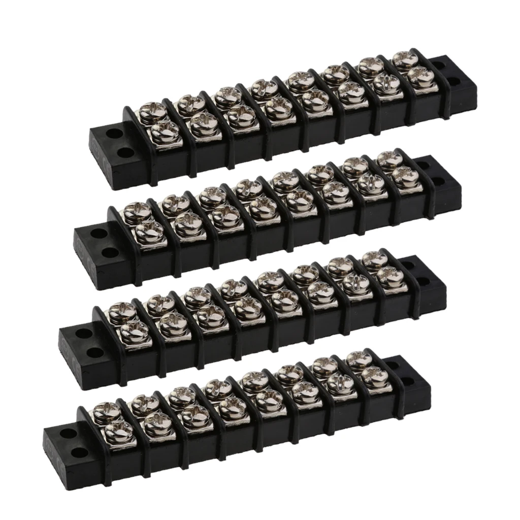 6 Circuit Black Marine Boat 30 Amp DC12V Terminal Block Bus Bar