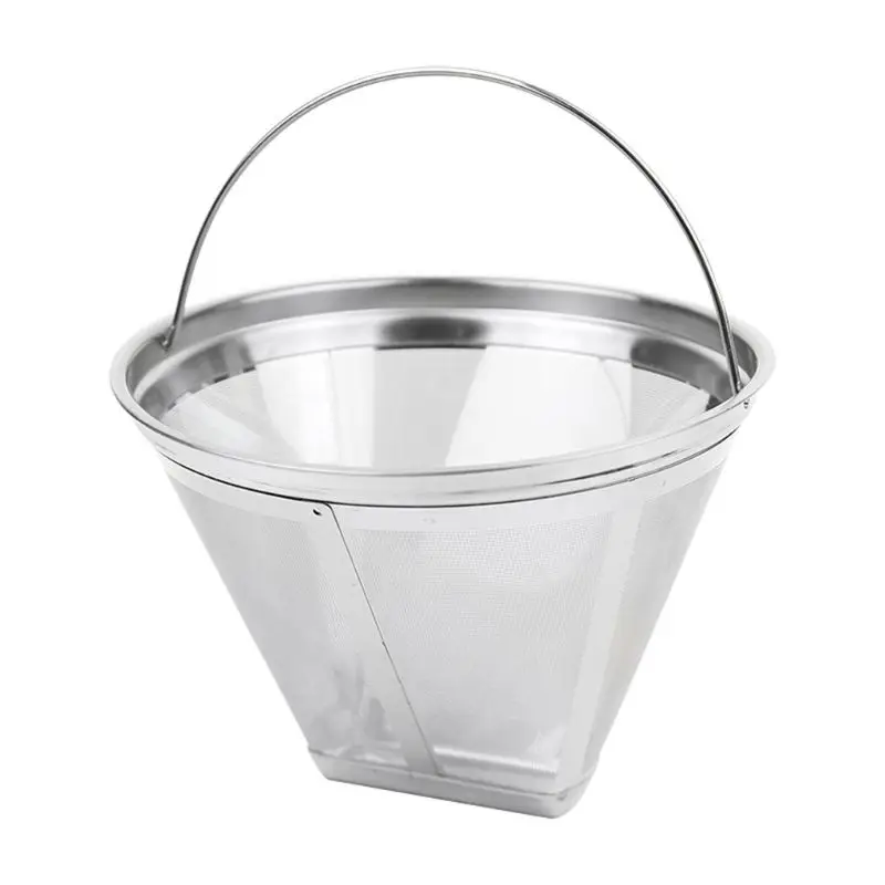 

Stainless Steel Reusable Cone Shape Coffee Filter Dripper Strainer Mesh Basket
