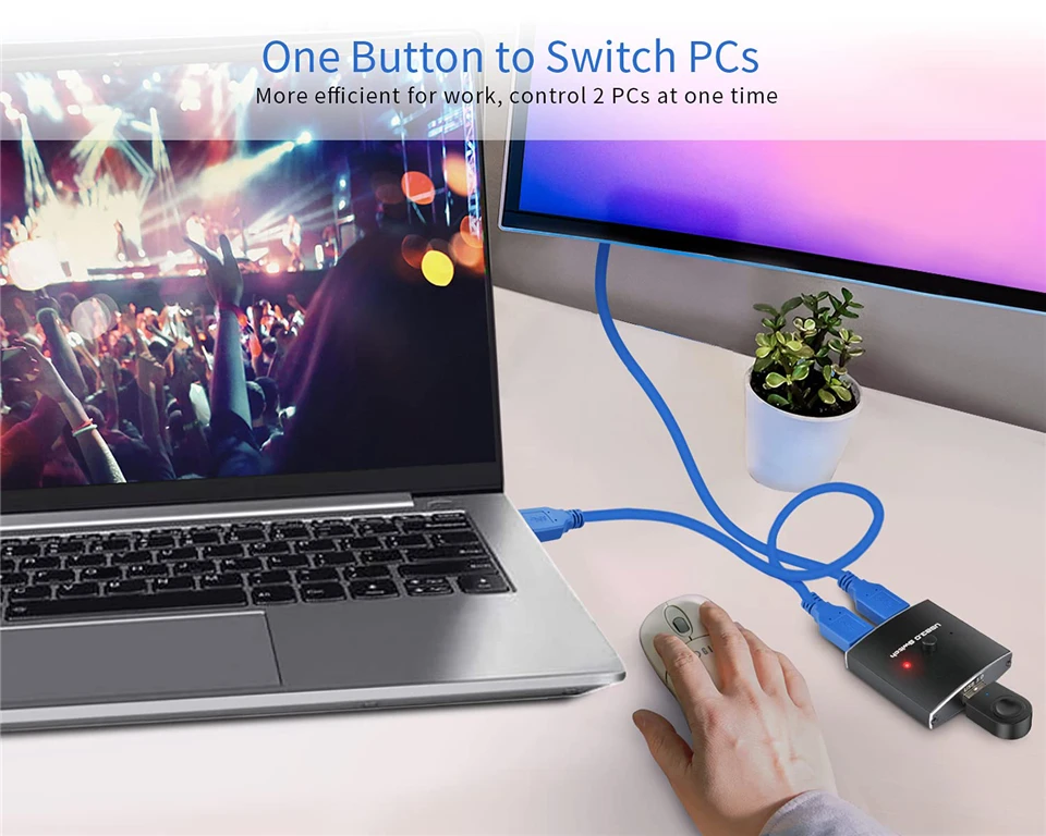 2023 USB 3.0 Switch 2 PC USB Switch Selector USB Bi-directional Switcher Box USB