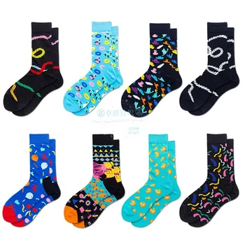 

sox Personality Pizza Hats Balloon Colour Rope Male Socks In Canister Woman Socks And Tide Socks chaussette dress socks