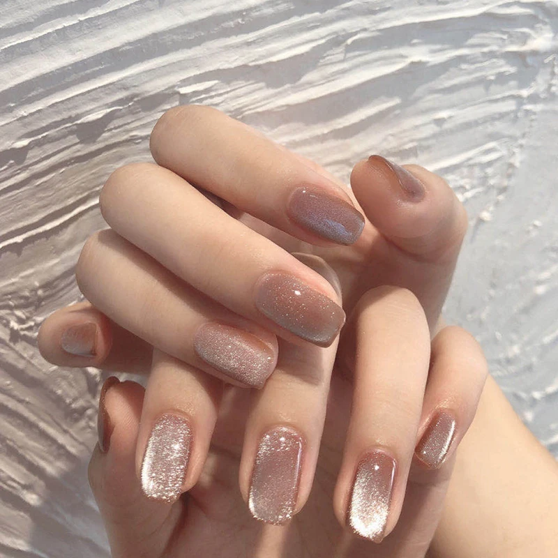 Nailfan 磁気ジェルネイルポリッシュ ミルクティーキャッツアイデザインマニキュア 10ml シルバー 光沢 Tslm1 Aliexpress 美容 健康