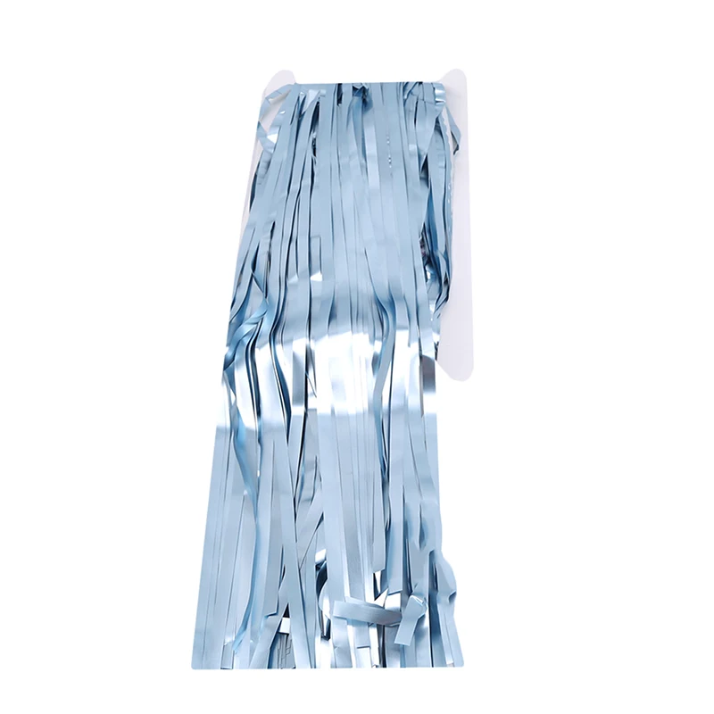 High Quality Home Gold Silver Pink Blue Matte Metal Color Fringed Rain Curtain Wall Birthday Party Decoration Wedding Supplies