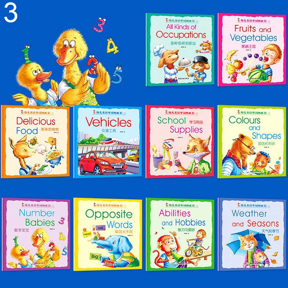 Children's English Enlightenment Series Books 10 books/set for 1+ Year Kids Learning Educational Paper Books