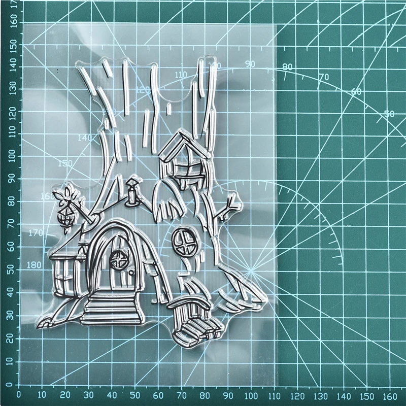 DiyArts рождественские штампы дерево прозрачные штампы для скрапбукинга дом резиновые штампы для изготовления открыток новые