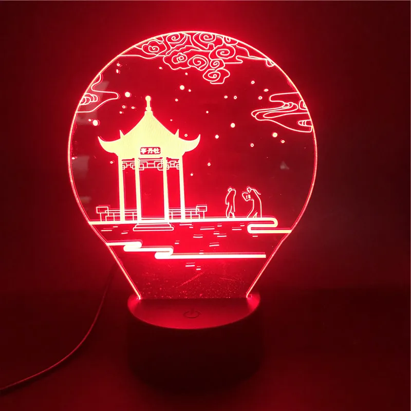 3d лампа China Culture Pavilion с Bluetooth динамиком лучший приз для подростков светильник Usb